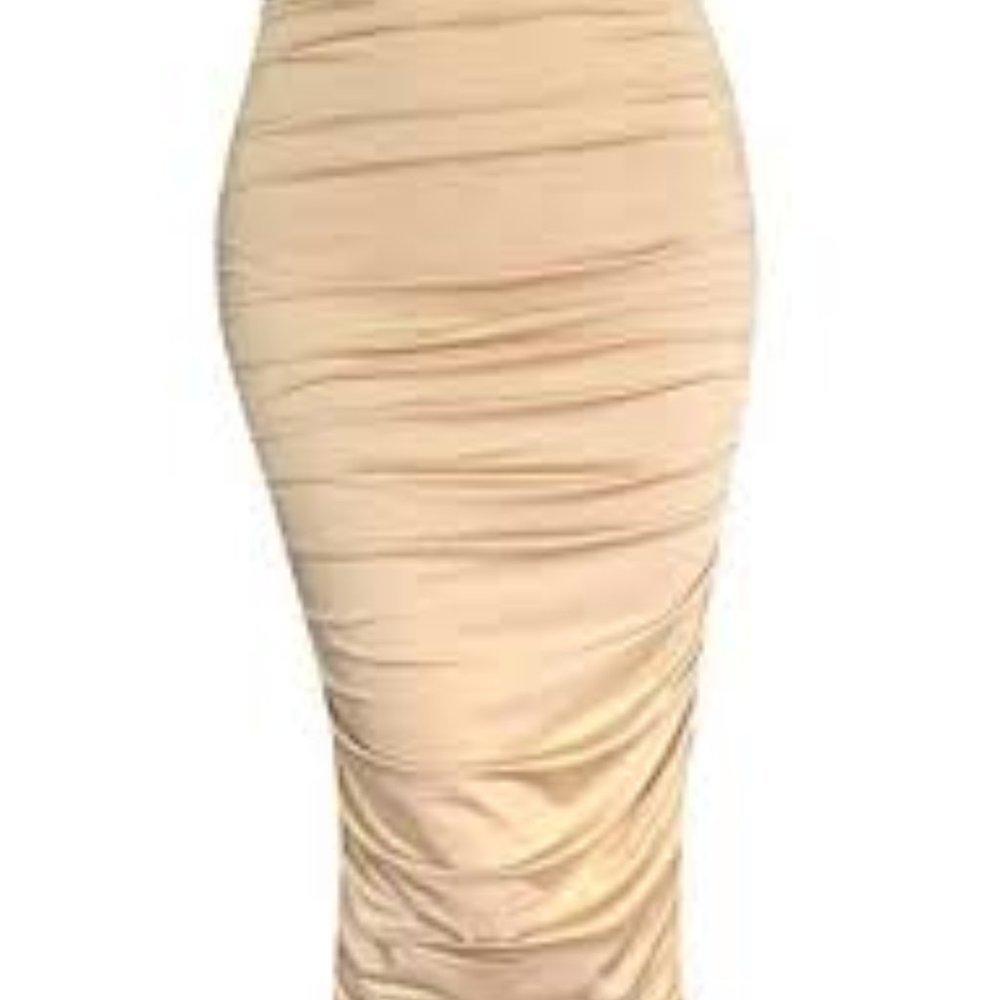 NWT Skirt Gray Ruched  High Waist pencil